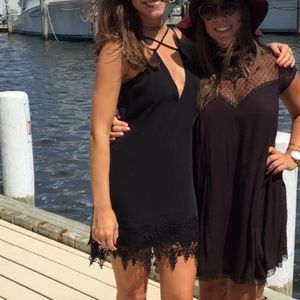 Express Black Strappy Dress